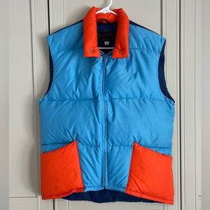Vintage 1980’s Daniel S Reid 100% Downfilled Colorblock Vest